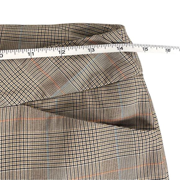 Swing Control Tan Plaid Slim Ankle Pull-On Preppy Golf Pants Women’s Size 6 - Picture 6 of 8